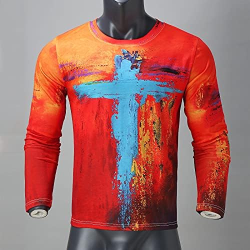 Xxbr 2022 Novos camisetas masculinas soldados de manga longa Rua Jesus Cross Print Retro Athletic