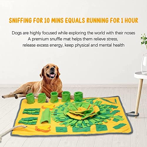 Tapete de fluffle para cães grandes, tapete de alimentação de cães de 24 x 32 polegadas, brinquedo interativo