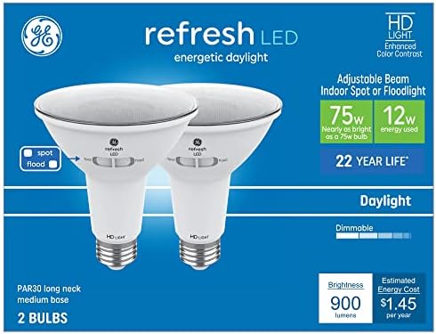 GE Refresh HD 75 watts EQ LED PAR30 LONGO DIA LONGO DIA DIA PONTO AJUSTÁVEL SPOP OU LUZ DE LUGTER DO FLASH