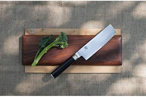 Shun talheres clássicos da faca Nakiri 6.5 & talheres clássicos Faca utilidade 6, faca de cozinha estreita