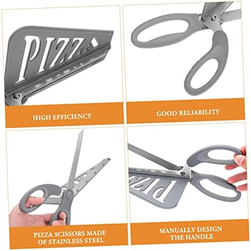 Upkoch 2 pcs pizza tpr azul-céu inoxidável a para utilidade scissor scel-things pesados ​​tesouras servidores slicer slicer aço de assadeira