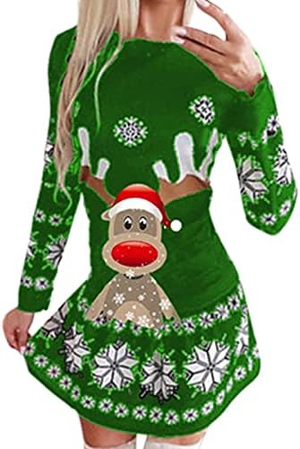 Vestido feminino de Natal Faux Plexus