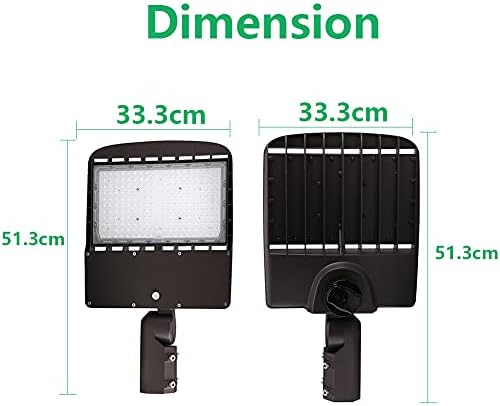 Luzes de estacionamento LED de 150W de 150W com fotocélula do anoitecer ao anoitecer, iluminação de área
