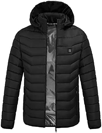 Jaqueta aquecida capa de casaco elétrico USB com capuz de casaco de aquecimento de inverno mais quente