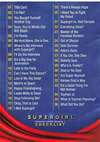 2018 Cryptozóico Supergirl Temporada 172 Lista de verificação Cartão de negociação não esportivo