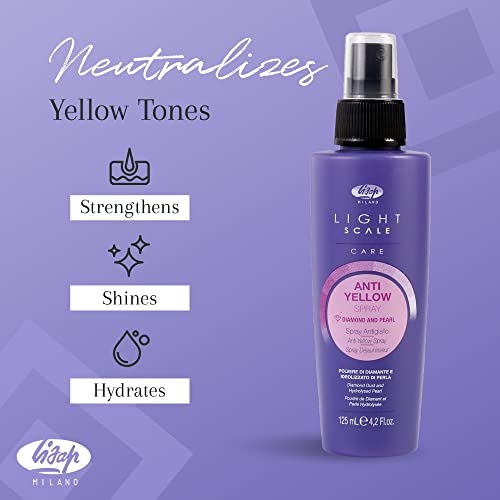 Spray anti -amarelado em escala leve, toner roxo para cabelos e destaques loiros, toner de cabelo