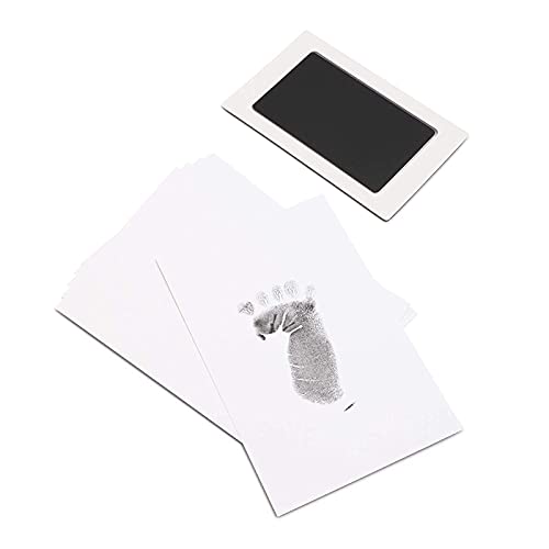 Black and Blue Ink almofadas e cartões, impressão de mão e pegada de bebê