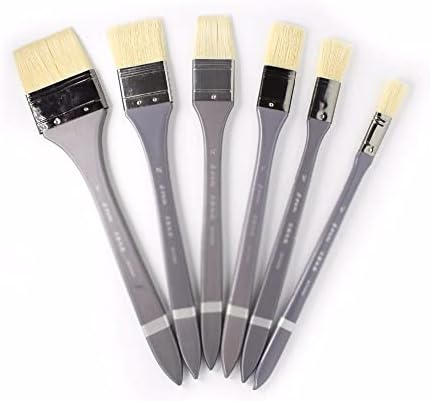 Xxxdxdp 6 peças Artista de pintura a óleo de pincel plano conjunto de ferramentas