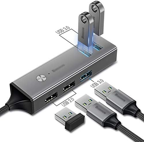 WJCCY USB 3.0 Tipo C Splitter de cubo ， Multi-interface Universal Splitter USB Adaptador de um a quatro