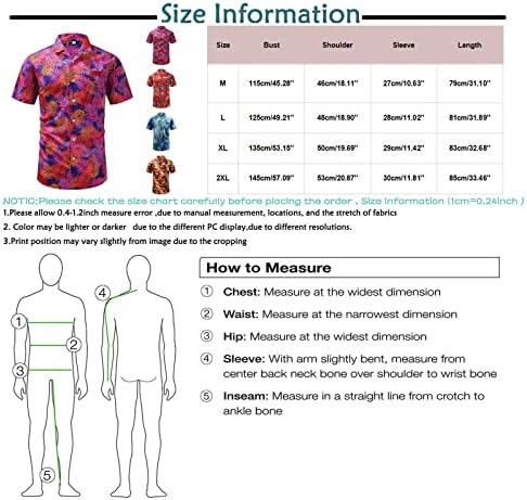 Camisa havaiana para homens 2023 Button Down Lapela Fashion Casual Camisetas de manga curta