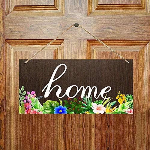 Domaskdk Rustic Wooden Home Sign, placas de madeira para decoração de casa, placa de parede de boas -vindas para decoração de casa, placar de madeira pendurada sinal