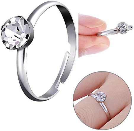 ABOAT 52 Pack Rings Bridal Rings Anéis de diamante de prata para decorações de mesa de suprimentos de