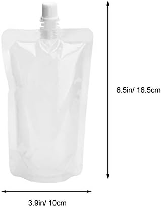 Balão de plástico transparente do Doitool 50pcs para bebidas alcoólicas, bolsas de bebida para
