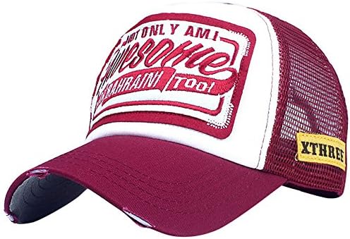 Trucker Hat Men Mulheres jovens Mesh adulto Baseball Snapback Cap ajustável Chapéu em corrida Bordado