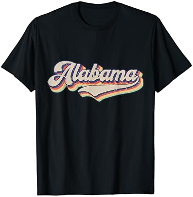 T-shirt vintage Alabama Retro Sports Gifts Men Men Girls Boys Boys