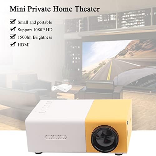 Mini projetor, projetor portátil de desenho animado, projetor de vídeo 1080p para home theater, projetor de casa