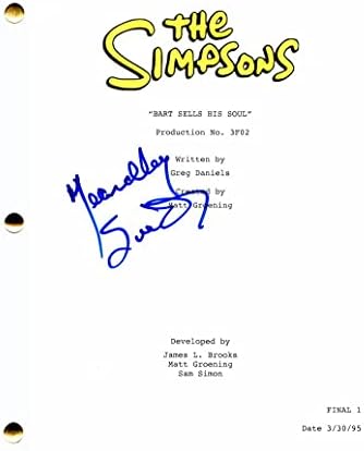 Yeardley Smith assinou autógrafo - Script de episódio completo dos Simpsons - Matt Groening, Lisa