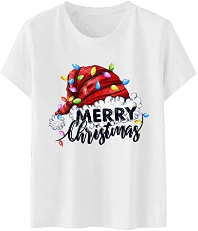 Christmas de tamanho grande camiseta feminina impressão de j-alconeta curta blusa camisetas camisetas engraçadas