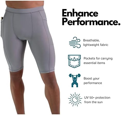 Shorts de compressão compressionz homens - roupas íntimas de compressão para esportes - treino longo,