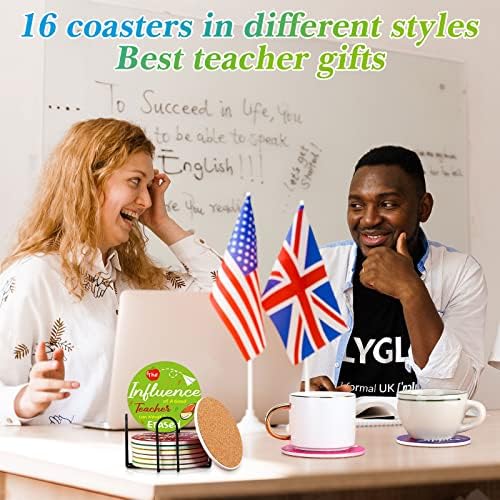16 PCS Presentes de apreciação de professores Professores de apreciação do professor Coasters absorventes