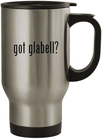 Presentes Knick Knack Got Glabell? - caneca de viagem de aço inoxidável de 14 onças, prata