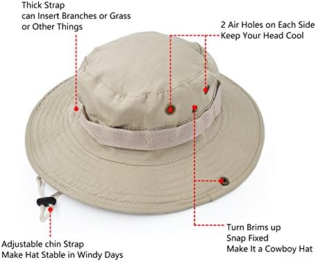 Chapéu de proteção ao ar livre, larga largo, clássico de combate ao exército da selva de arbustos do