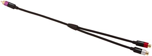 Basics 1-Male a 2-Feminino RCA Y-Adaption Splitter Cable-12 polegadas