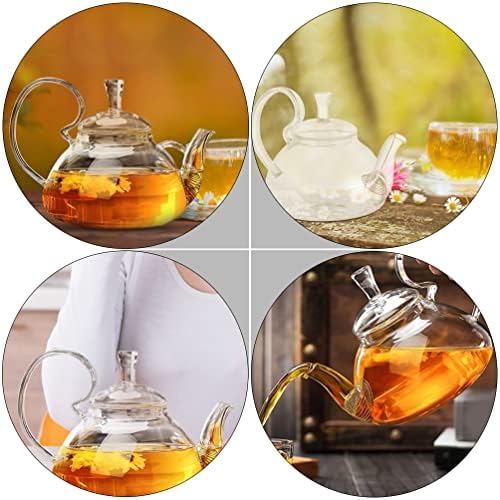 Cover de chá de bule de vidro Bule de chá seguro Chalte de chá Blooming e Folha de Folhas Folhas Folhas Pote