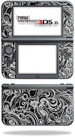 MightySkins Carbon Fiber Skin para Nintendo Novo 3DS XL - Vintage preto | Acabamento protetor de fibra