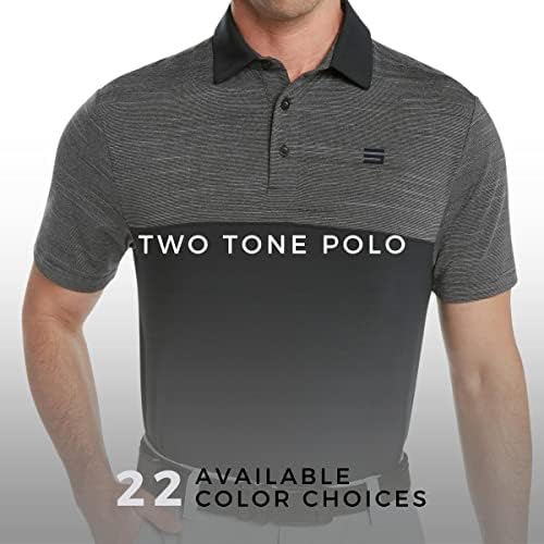 Três sessenta e seis camisas rápidas de golfe seco para homens - umidade da camisa polo casual de manga