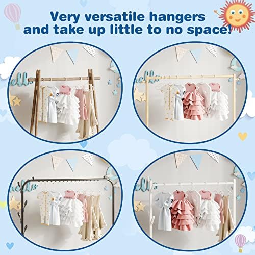 Cabides de bebê goodto para armário 60pack para cabides de roupas de bebê brancas cabides de plástico em massa cabides infantis de plástico para armário