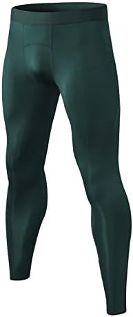 Calça de compressão masculina de abtioyllz esportes de leggings atléticos para camada de base treino ativo