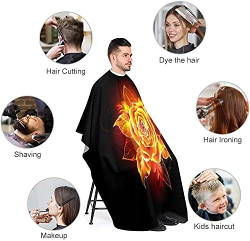 Blooming Fire Rose Adults Barber Cape Lightwing Styling Cabelo Cabelo Cabero Vestido Cabo Vestido
