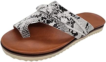 sandálias de praia xipcokm para mulheres estampas de leopardo verão chinelos de chinelos confortáveis ​​clipe