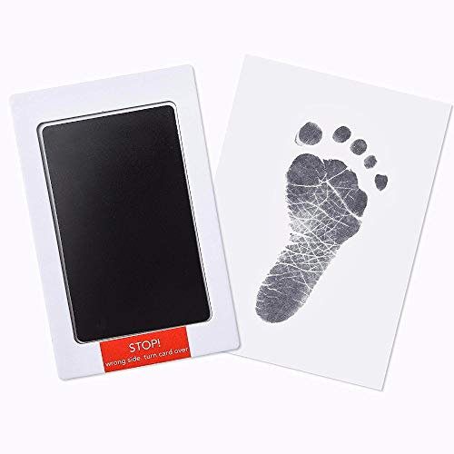 2 pacote preto e azul limpo toque seguro Inkpads Mão e pegada para o bebê recém -nascido impressão