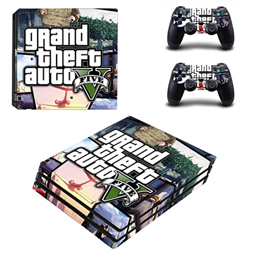 Para PS4 Normal - Game Grand GTA Roubo e Auto PS4 ou Ps5 Skin Skin para PlayStation 4 ou 5 Console e Controladores