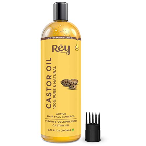 Rey Naturals Oil Castor para cuidados com a pele, crescimento do cabelo, prensado premium, puro e virgem grau -