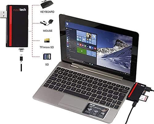 Navitech 2 em 1 laptop/tablet USB 3.0/2.0 Adaptador de hub/micro USB Entrada com SD/Micro SD