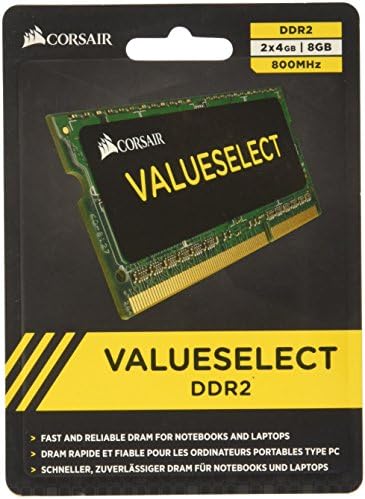Corsair vs8gsdskit800d2 8gb DDR2 800 MHz Laptop memória