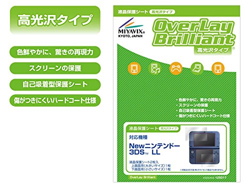 Sobreposição de protetor de tela brilhante para o novo Nintendo 3DS LL Crystal Clear Obnewn3dsll/s