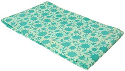 Tecido impresso de bloco dabu, tecido de algodão, design de tecido floral de algodão puro indiano, tecido
