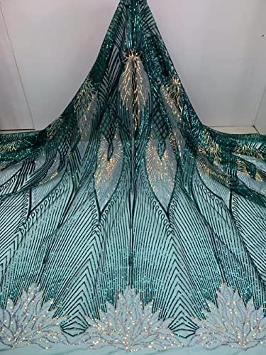 Selcraft1 Royal Blue Africa Tulle Tulle Fabric Lantejous Bordados Material de renda de tule francês para vestido