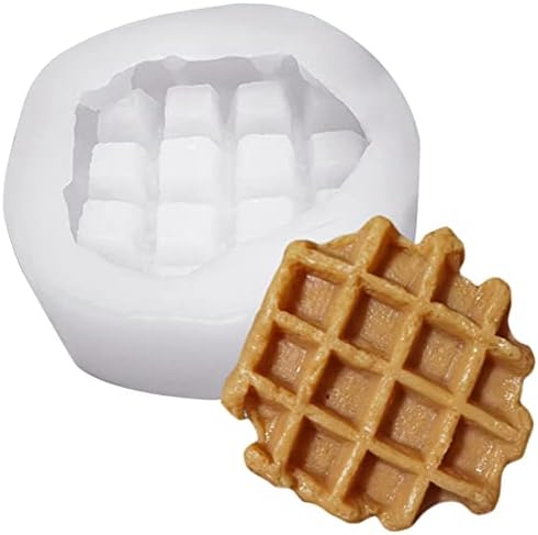 Molde de silicone de waffle onnpnn, moldes de vela de waffle simulados, moldes de sabão em forma