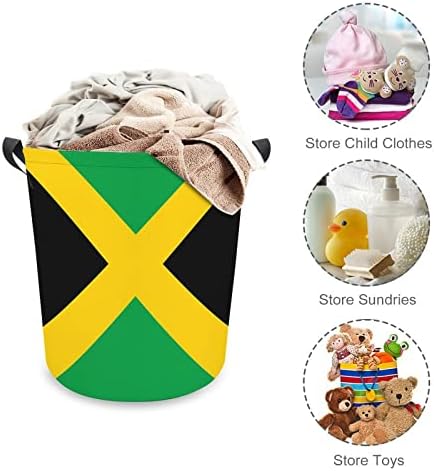 Bandeira da Jamaica Cesto de Rapazes dobrável Saco de armazenamento à prova d'água com alça 16,5