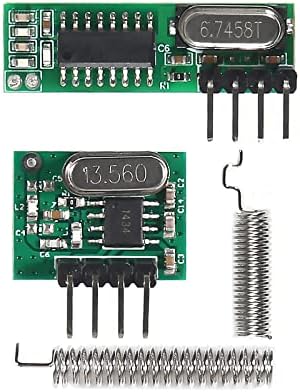 QCCAN 5PCS 433MHz Transmissor e receptor sem fio com antena Ask OJ Módulo de controle remoto DIY Kit para Arduino