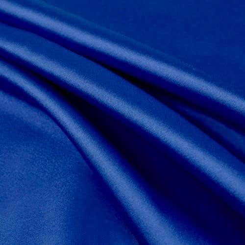 Payton Royal Blue Faux Seda Minimal Stretch Charmeuse Setin Fabric By the Yard - 10017