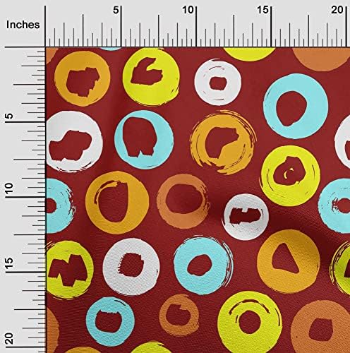 Oneoone Cotton Jersey Red Fabric pinct Stroke Supplies Fabric Print Sewing Taber by the Yard 58 polegadas de largura-6469