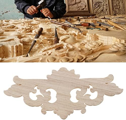 2PCs Apliques esculpidos de madeira Apliques Apliques de madeira decoração de madeira Apliques esculpidos em madeira