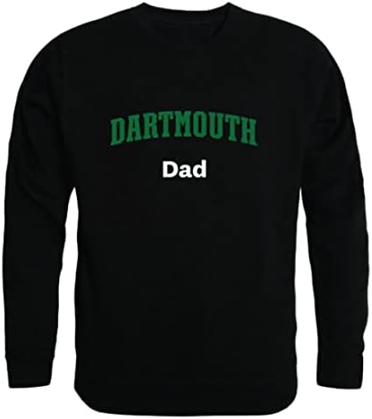 W Republic Dartmouth College Big Green Green Dad Fleece Frewneck Pullover Sweatshirt Black