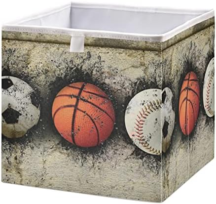 Cubos de armazenamento de cubos de parede incorporados de basquete Cubos de armazenamento dobráveis